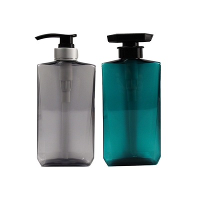 Drukowanie 250 ml PET przezroczysta pusta kwadratowa butelka z pompką do balsamu do butelek z szamponem i odżywką