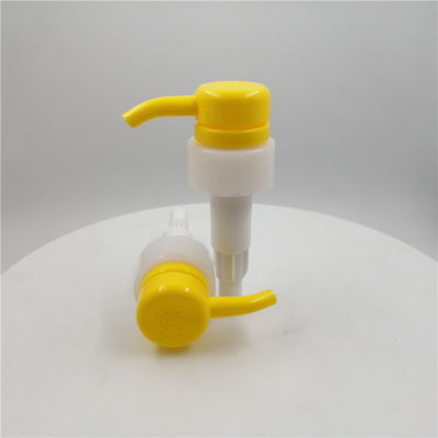 Żółte żebrowane zamknięcie 4cc / T Odporna na działanie dzieci pompa do balsamu Trwała 33 mm