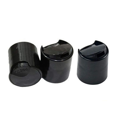 Czarno-biała nasadka niekapek 20/410 Disc Top Cap do butelki szamponu