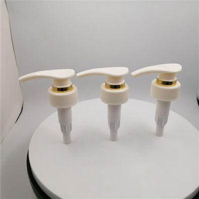 Plastikowa pompa do butelek z blokadą 1,5 cm3, nasadka pompy 28 mm z żebrowanym zamknięciem