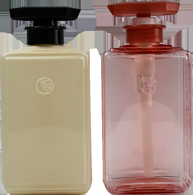 Drukowanie 500 ml PET przezroczysta pusta kwadratowa butelka z pompką do balsamu do butelek z szamponem i odżywką